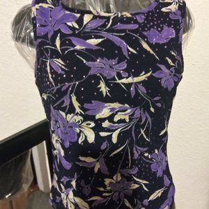 Floral Print Blouse with pink sparkle details